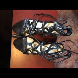 BCBGeneration braised black lace up sandals